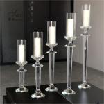 ZT-026 wedding accessories decoration set single crystal pillar candle holders