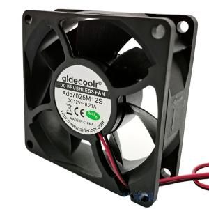 China 12V DC Brushless Energy Saving Cooling Fan 70x70x25mm Plastic Material wholesale