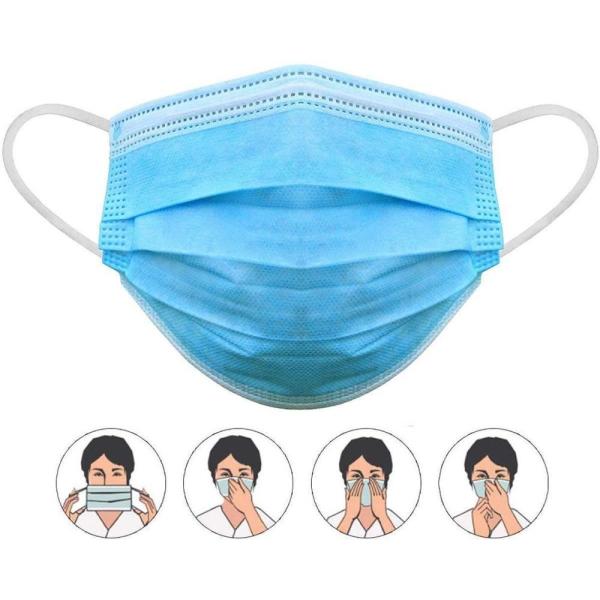 Disposable Non Woven Fabric Three Layers Earloop Mask