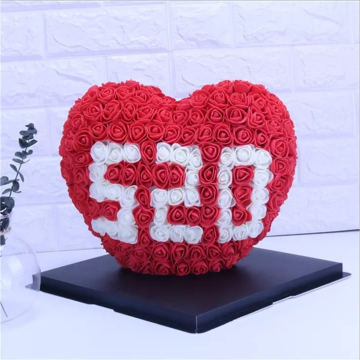 Teddy Bear with Heart Soap Roses Bear Roses Teddy Bear Christmas day gift