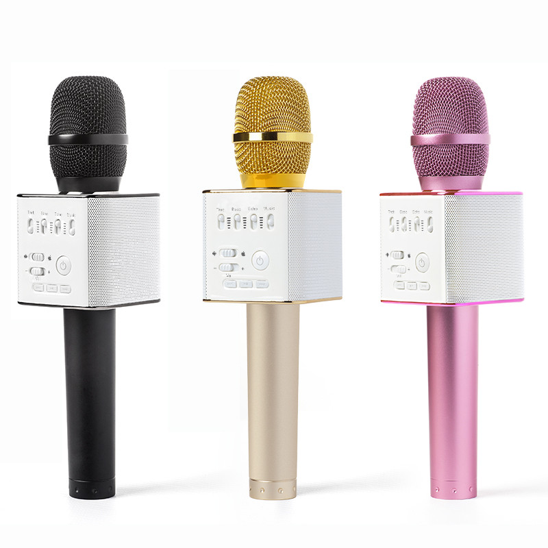 China Wholesale Mini micgeek Bluetooth Microphone Wireless Microphone Q9 Q7 Mic Speaker KTV Portable Speaker