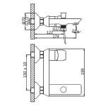 Wanhai Cartridge 35mm Bath Shower Mixer Faucet With Diverter