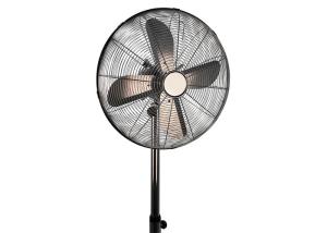 China Indoor Moving Metal Chrome Floor Standing Fan With Safety Grille &amp; Stable Base wholesale