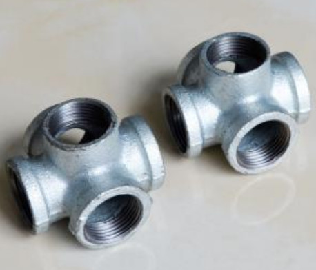 DN15 5 Way Cross Hot Galvanized Malleable Iron Pipe Fitting