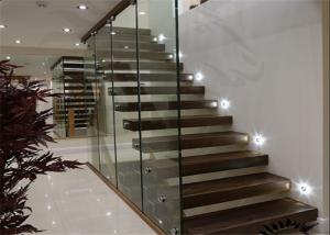 China Internal Solid Wood Modern Floating Stairs wholesale