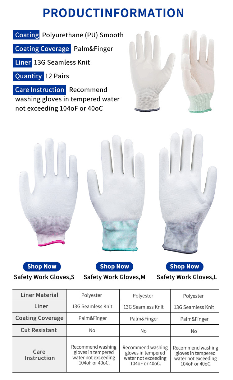 Knitted Guantes Seguridad Antistatic ESD Clean Room Gloves Carbon Fiber Polyester For Cleaning