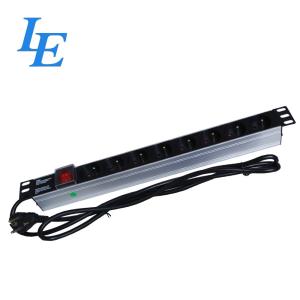 China 8 Ports Server Rack PDU 220/250V For Network Cabinet DIN49441 16A Socket Standard on sale