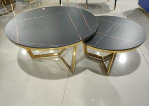 China Solid Frame 80cm 45cm Gold Plated Coffee Table wholesale