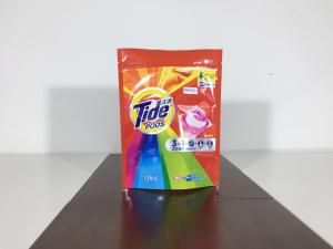 China Printed 3 Side Seal MPE Stand Up Packaging Pouches wholesale
