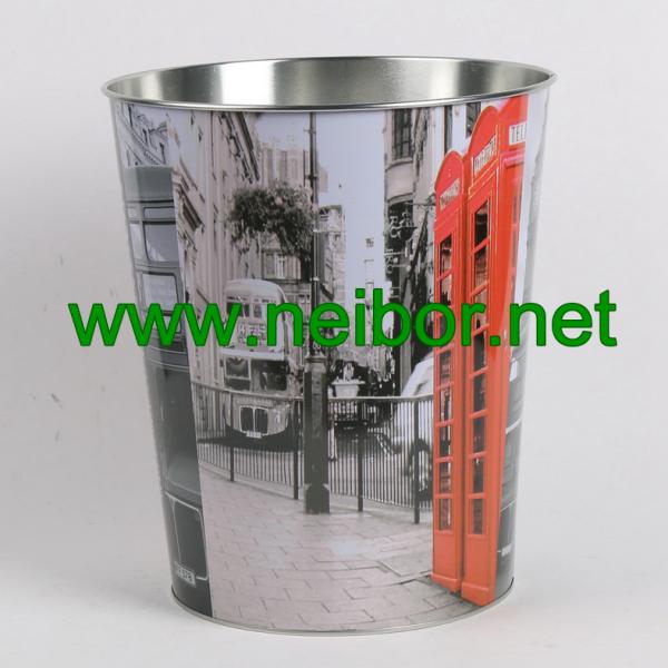 London Bus big ben telephone booth design metal tin storage bucket storage container