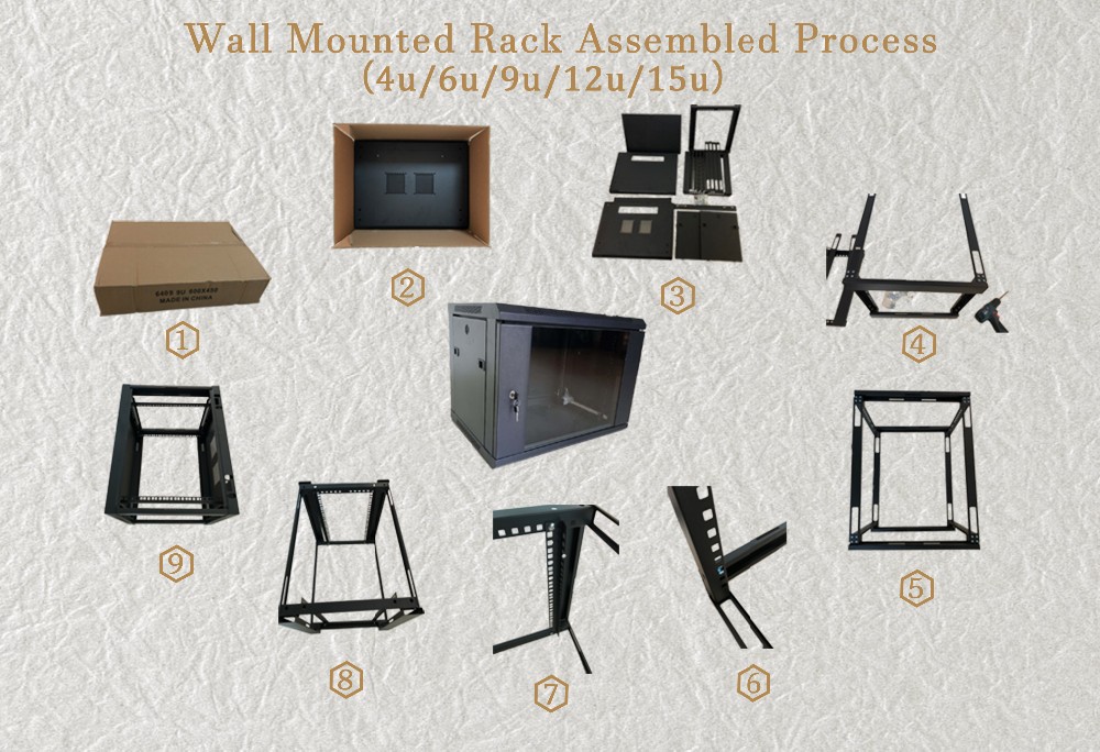 Single Section Wall Mounted Data Cabinet 4U-15U Optional 600*600