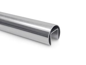 China Customizable Stainless Steel Slot Pipe , Glass Balustrade Top Rail wholesale