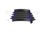 Black Nitrile Buna N Custom Rubber Bellows Oil Resistance For Papermaking
