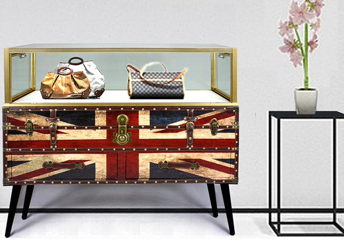 Nordic Style Digital Products Showcase / Phone Display Cabinet Luxurious Glass Material