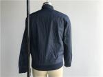 Mens Navy Color Nylon Bomber Jacket With Rib Trim High Fashion TW61805