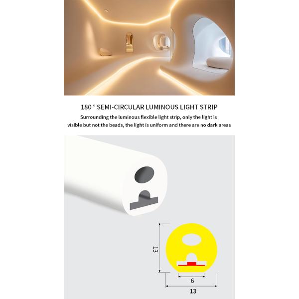 Outdoor Flexible Silicone Neon Strip Light 180 Degree Circular Waterproof LED Neon Lights