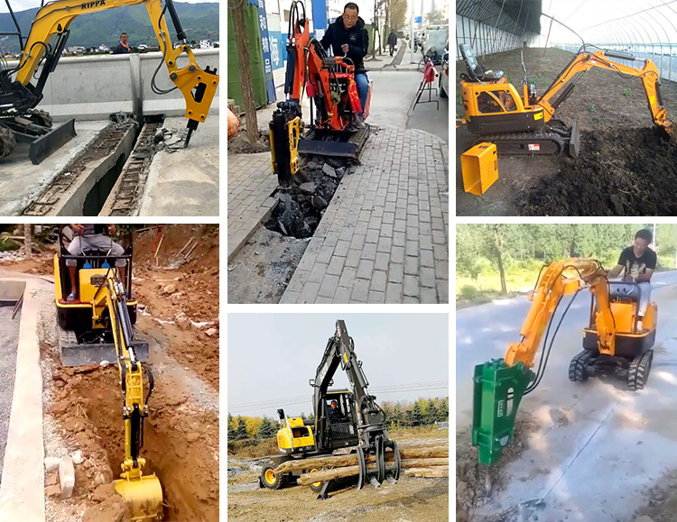 1.8 ton 1.2 ton Mini Excavator High Operating Efficiency 380mm Ground Clearance Direct
