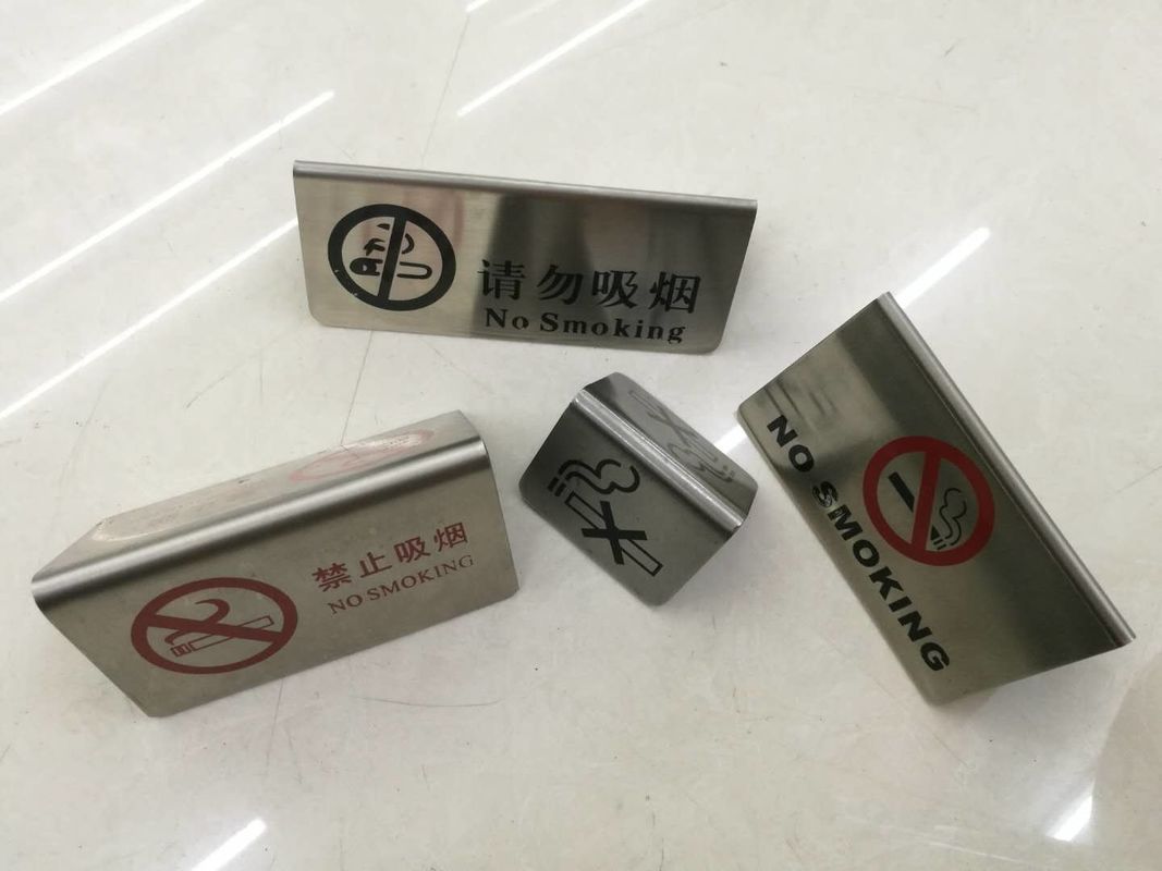 SS Stackable Table Tent Signs / " Smoking Area " " No Smoking " Warning Symbol Room Service Indicator
