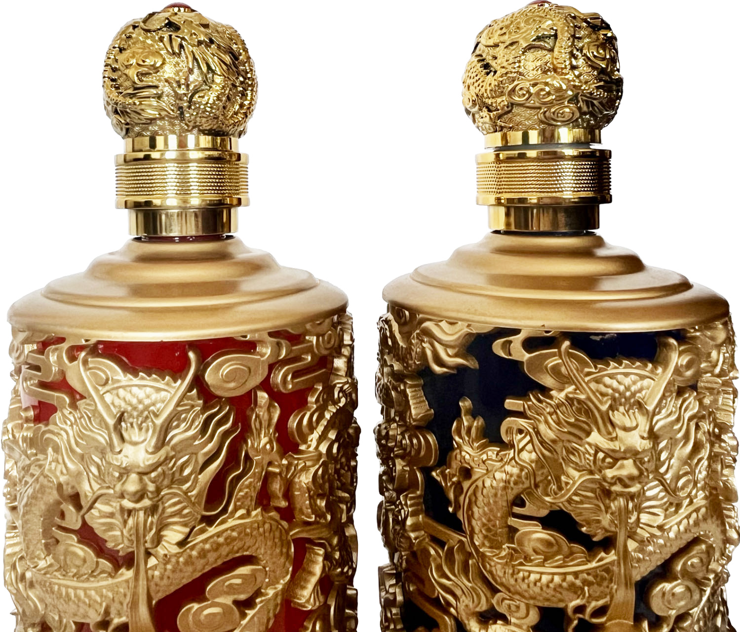 Provided Freely Glass Bottle Cover for Liquor Bottles Dragon and Phoenix Bottle Set