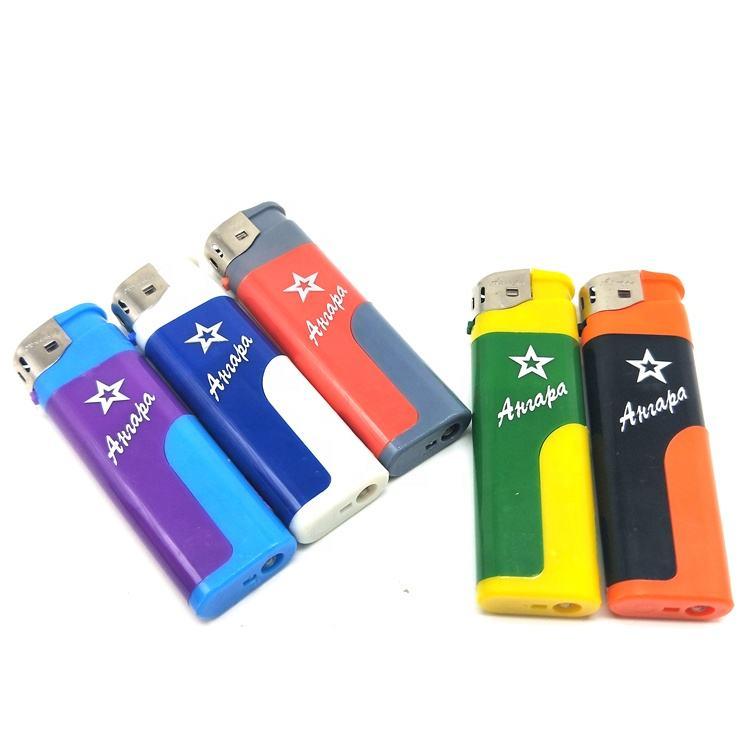 Dy-5820 Wholesale Unique Cigarette Electronic Gas Lighter with LED