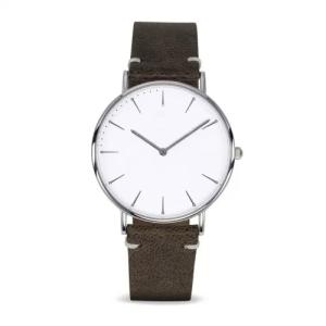 China Mens Minimalist Leather Wristband Watch Japan Movement OEM / ODM Service wholesale