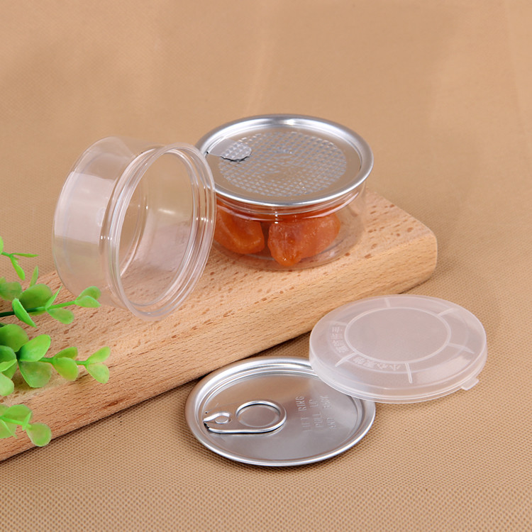 Food Grade Transparent PP 3.5G Weed Metal Tuna Tin Cans