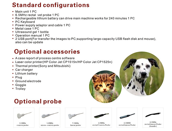 CLS5800 laptop Veterinary Ultrasound Scanner Full Digital Ultrasonic Diagnostic System