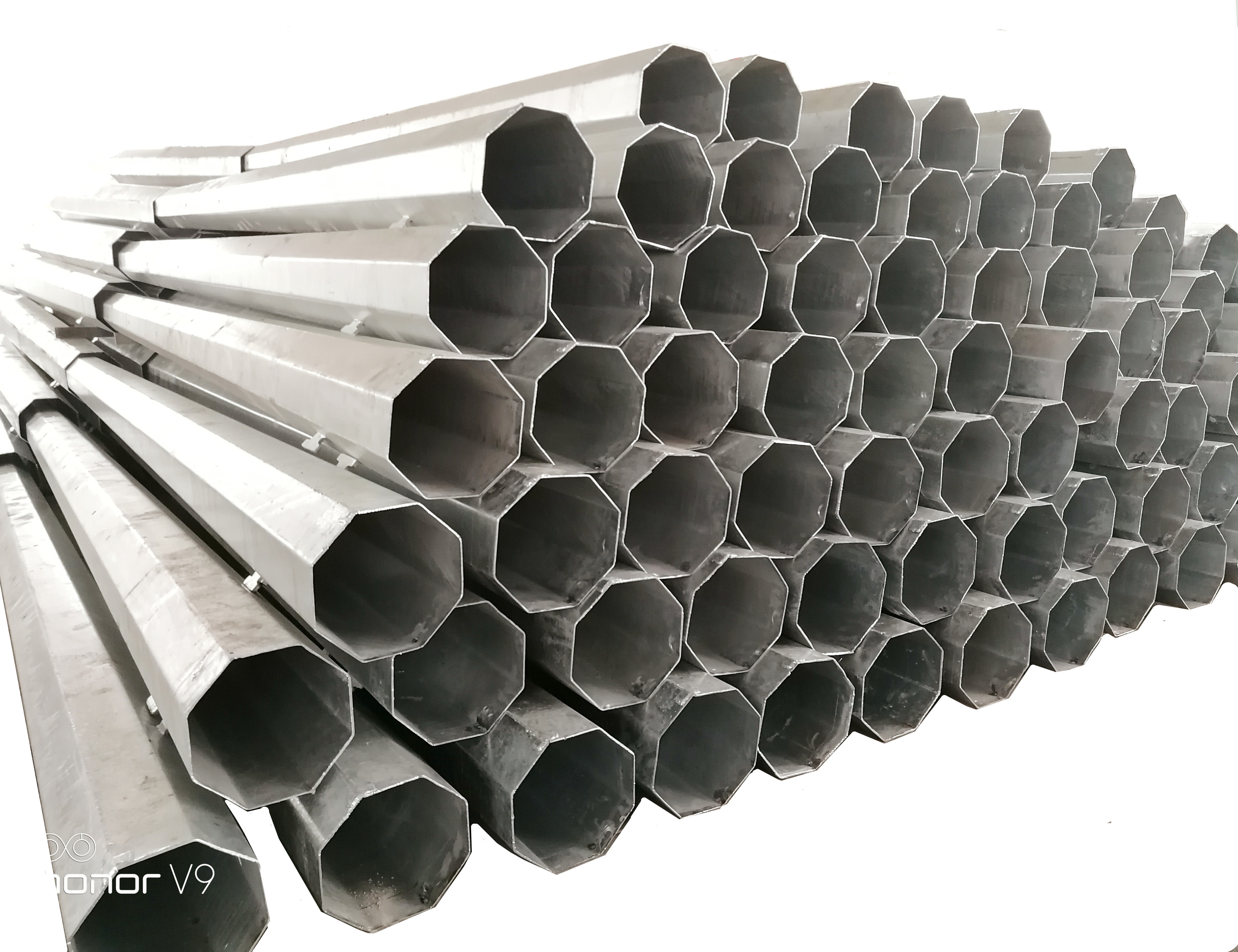 45FT 4mm Galvanised Power Pole Q345 Octagonal Steel Pole