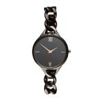 Gunblack Coated Ladies Bracelet Watches Waterproof With Japan Movt