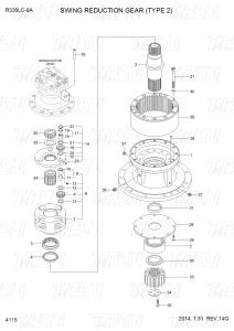 China 31Q9-19140 R330-9 Excavator Swing Drive Catalog Gear Box For Hydraulic Motors wholesale