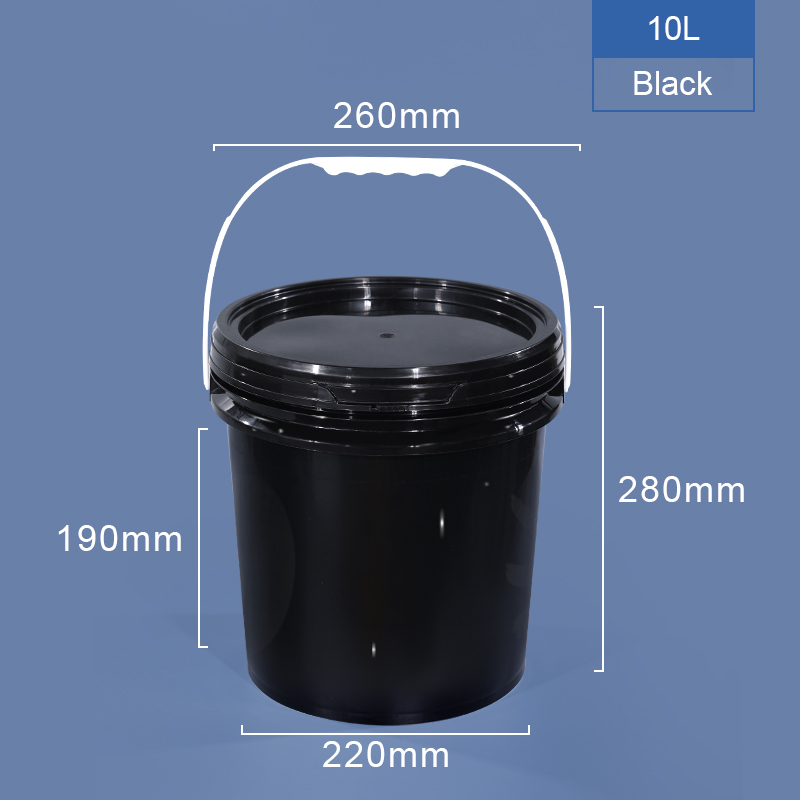 liquid fertilizer PP Round Plastic Bucket With Lid Handle Printing with Heat Transfer