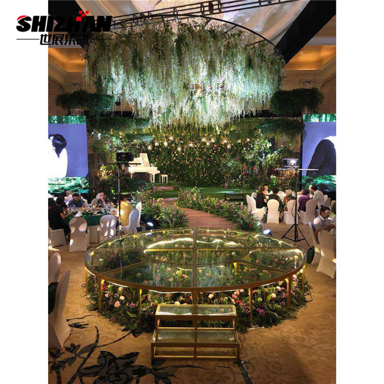 Decoration Wedding Live Performance Stage Temporary Portable 4x8 Stage Deck Clear