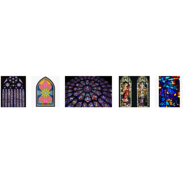 Architectural Church Stained Glass Customized size Patterned Window Glass 5mm-22mm