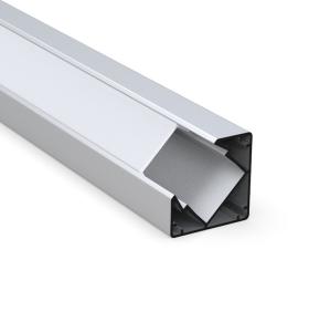 China Milky Corner LED Channel , Aluminum corner mount LED strip 18mm x 18mm wholesale