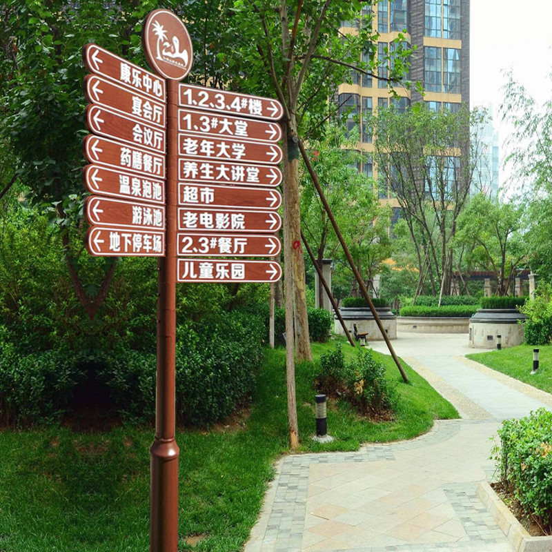 Acrylic Decoration Wayfinding Directional Signage Double Sides Display