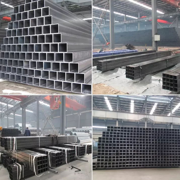 Black Square Mild Steel Pipe Tube Q345 Q235 Q215 MAterial 40mm Thickness