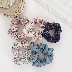 China Flower Hair Scrunchies For Toddlers Thick Thin Hair Simple Hair Circle Girl Elegant 4.13 Inch wholesale