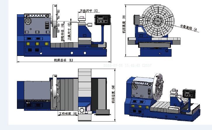 CK64250 1000mm Workpiece Turret Cnc Turning Lathe Machine