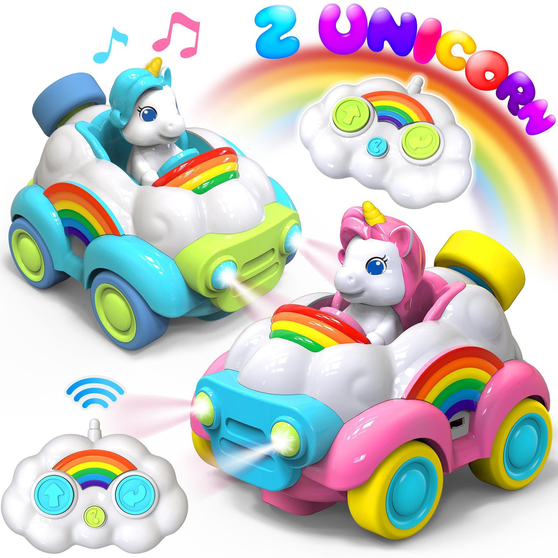 Radio Control Toys for Kids 2 Pack Cartoon Remote Control Cars Age Range 2 to 4 Years
