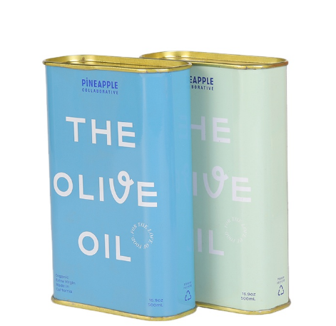 Personalized CMYK BPA Free Food Grade Olive Oil Tin Cans
