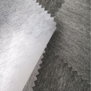 China Adhesive GAOXIN Polyester Stocklot Nonwoven Fusible Interlining for Shirts wholesale