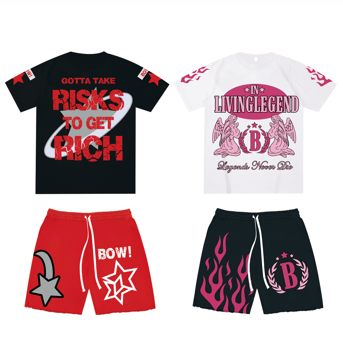Casual Daily Life 2 Piece Set Mens Vintage Washed Acid Wash Sweat Shorts And T Shirts