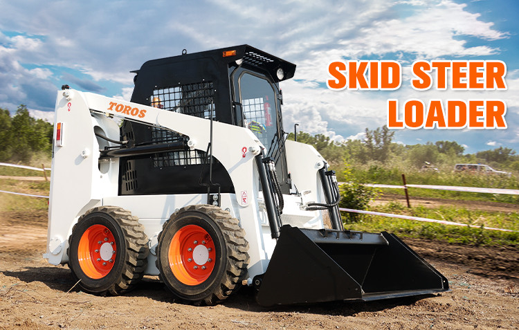 TOROS White JC45 JC65 Hydraulic Skid Steer Loader With Attachments