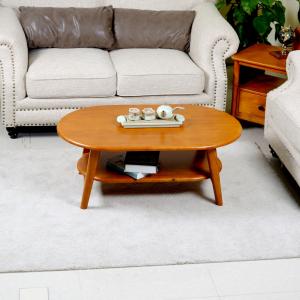 China Retro Oval NC Painting Rubberwood MDF Coffee Tables wholesale