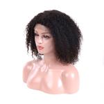 Short Straight Virgin Hair Lace Wigs No Shedding Without Chemical Processed