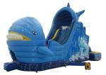 Children Entertainment Large Inflatable Slide Dolphin Boat Inflatable Floating