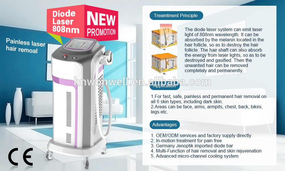 Diode laser 810nm for hair removal and skin rejuvenation whitening