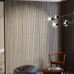 Flavorless Nontoxic Wood Veneer Wall Panels , Practical Wood Slat Panels