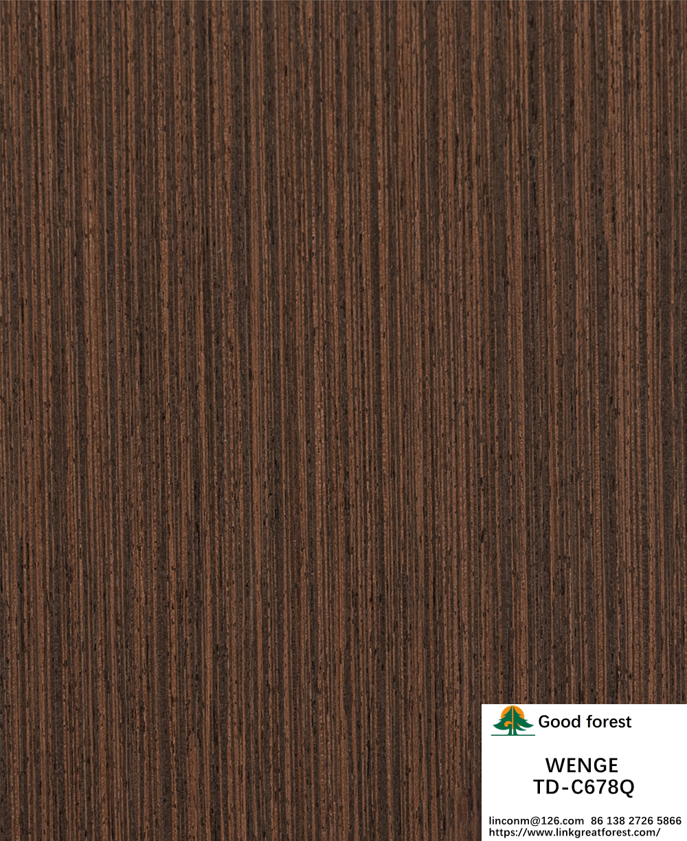 Engineered Wood Veneer Slice Cut Wenge Quarter Grain Good Price For Hotel Decoration 3200mm