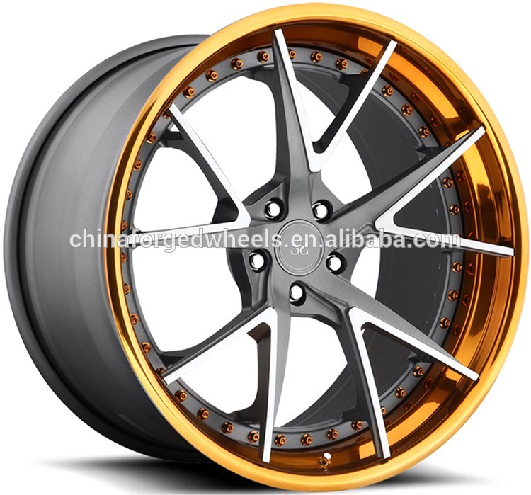 21inch Rims Polish Customized 2-PC Forged Alloy Rims For Maserati / Rim 20" Forged Wheels